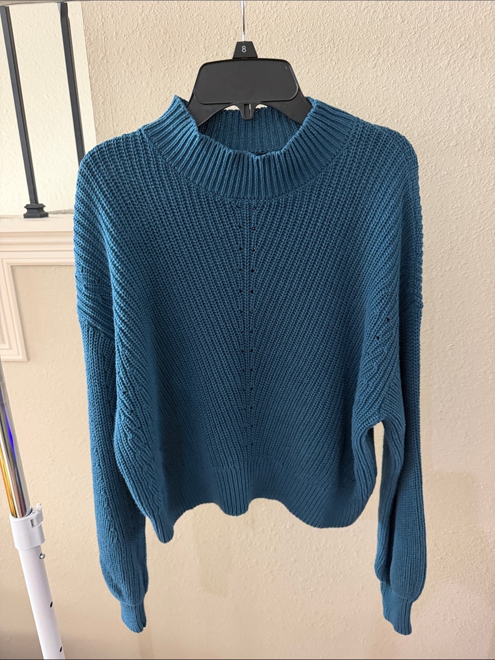 Forever 21 Teal Knit Turtleneck Sweater